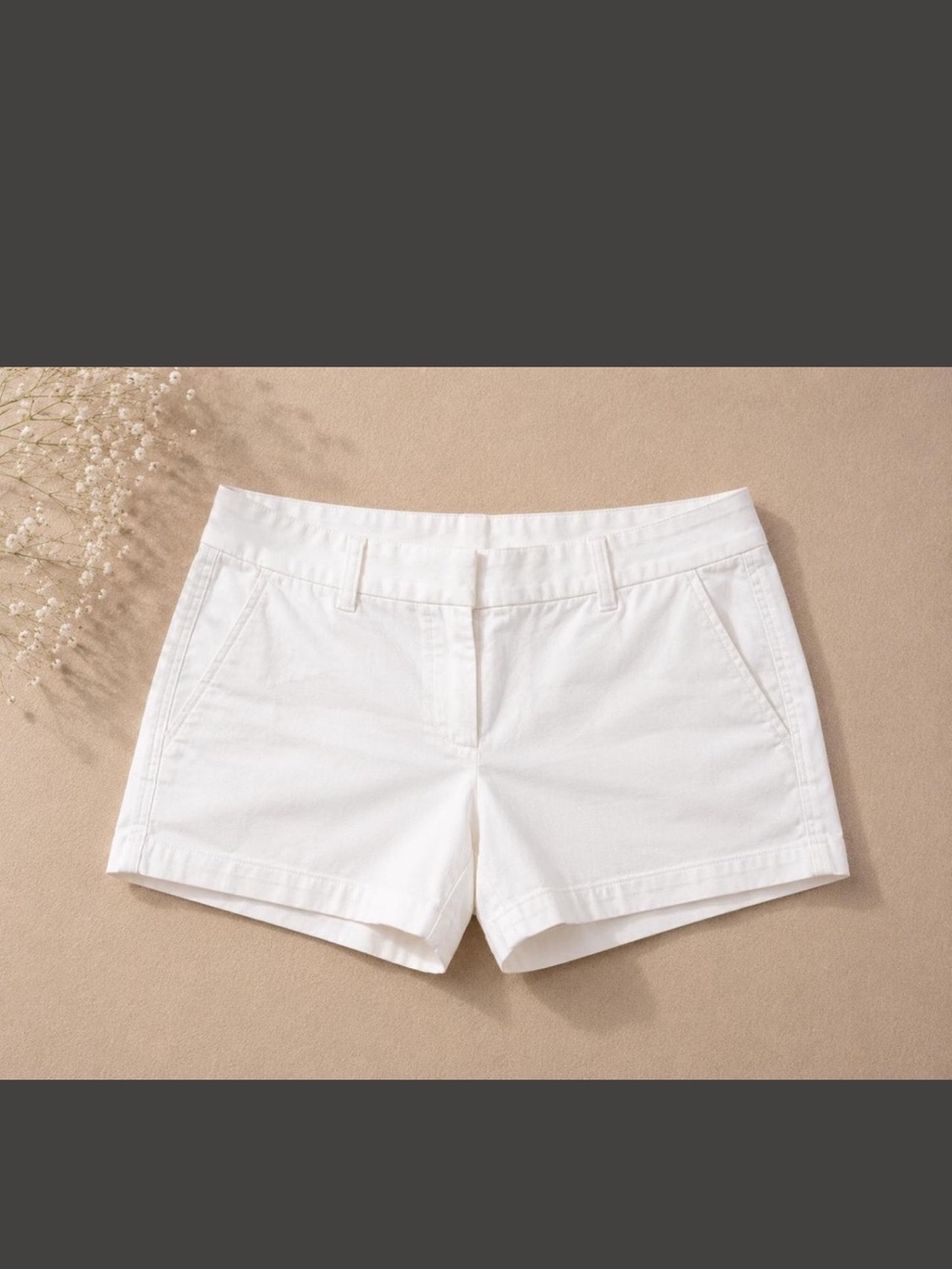 J. Crew White Women's Chino Shorts